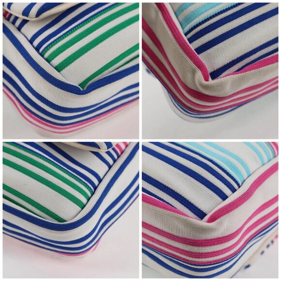 CHANEL Chain Shoulder Bag Canvas White Multicolor CC Auth 117109AM - Picture 14 of 16